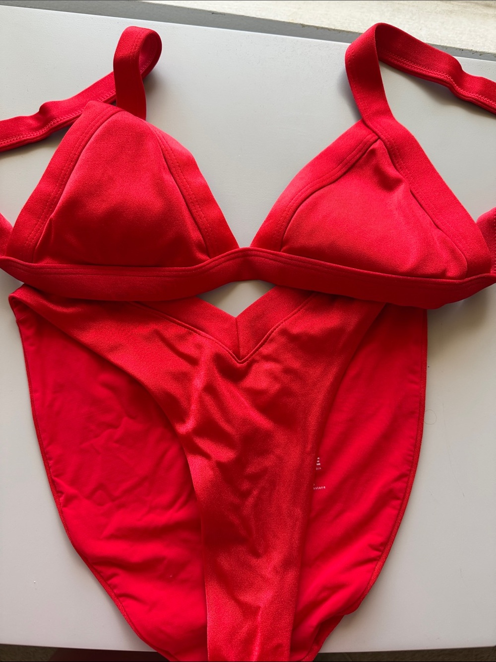 Red V-Front Women's Bikini Set